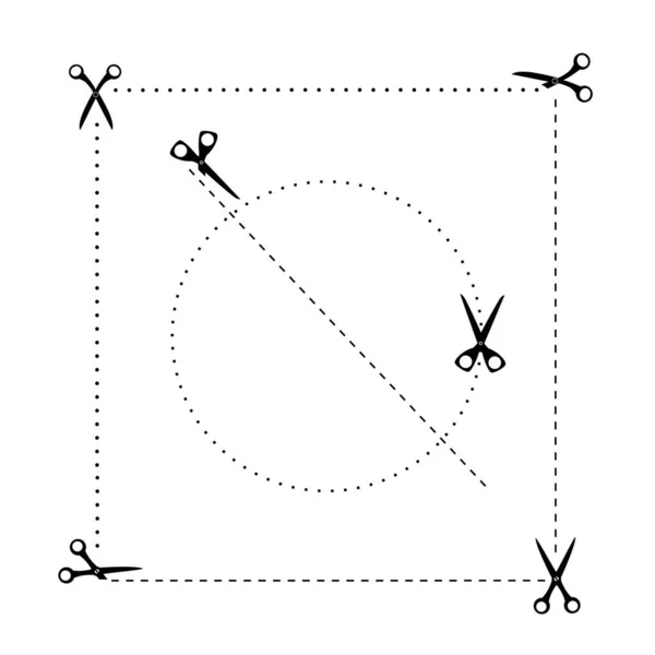 Schere-Vorlage-Set — Stockvektor