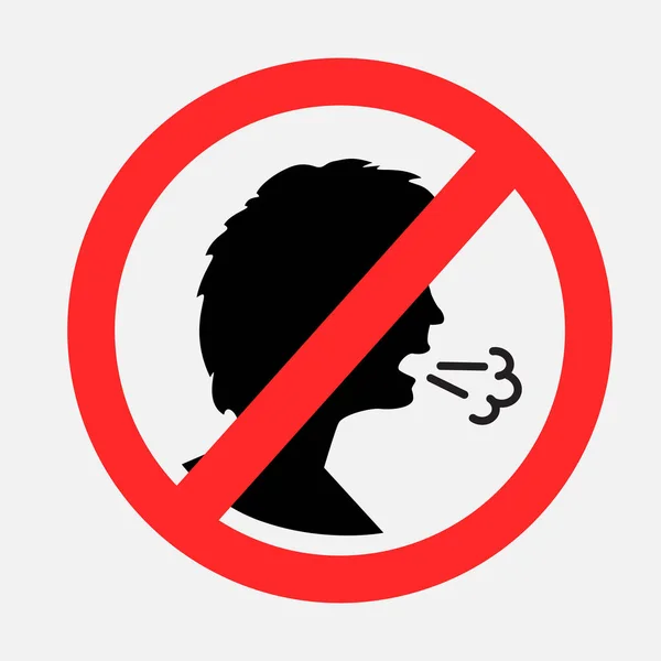 Do not cough sign symbol — Stock Vector