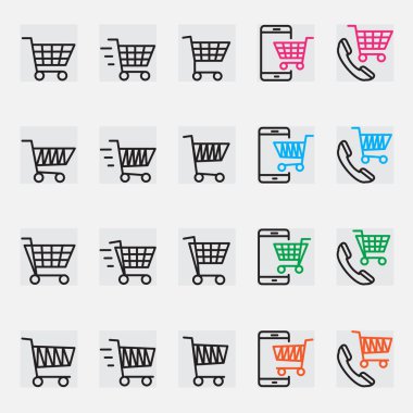 özet satın alma simgesi seti