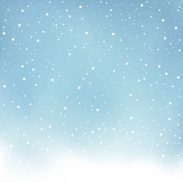 Winter snowfall blue background — Stock Vector