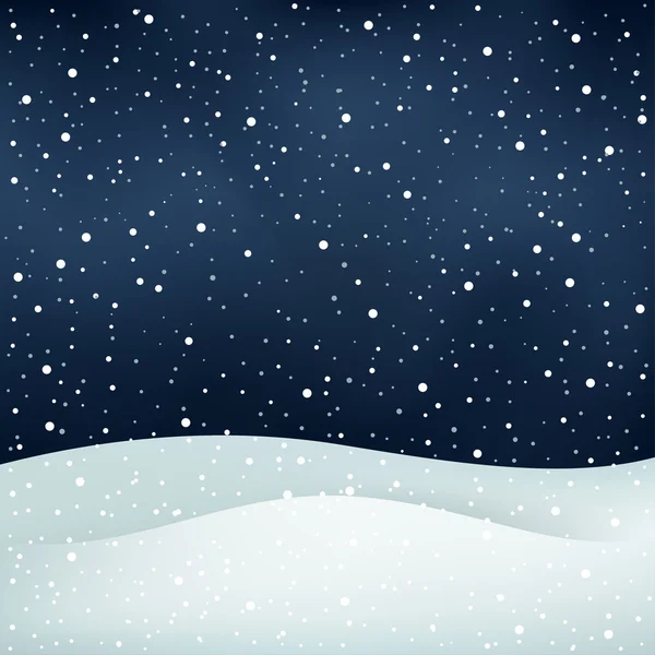 Neve noite fundo — Vetor de Stock