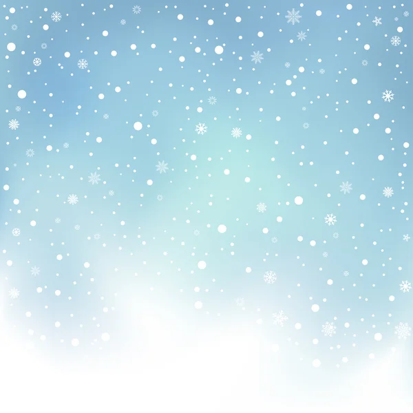 Día de invierno nieve fondo — Vector de stock