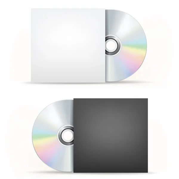 CD-Dvd yuvarlak yüzey ve kapak — Stok Vektör