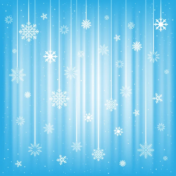 The hanging snowflakes — Stock Vector