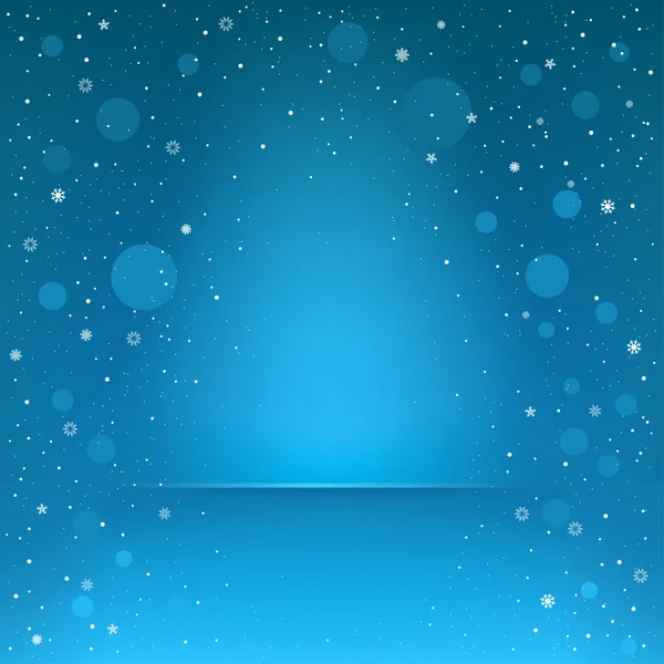 Pódio de neve azul — Vetor de Stock