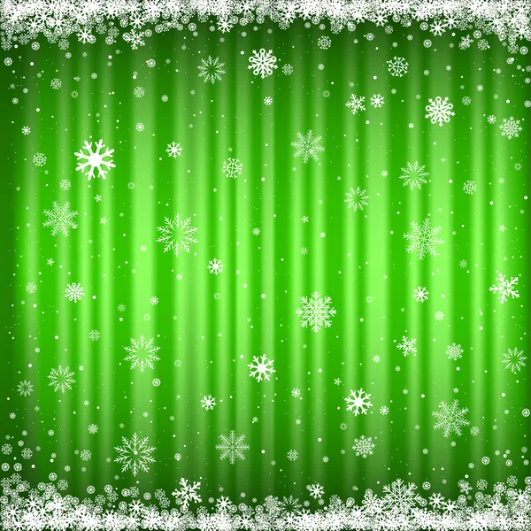 The green snowy background — Stock Vector