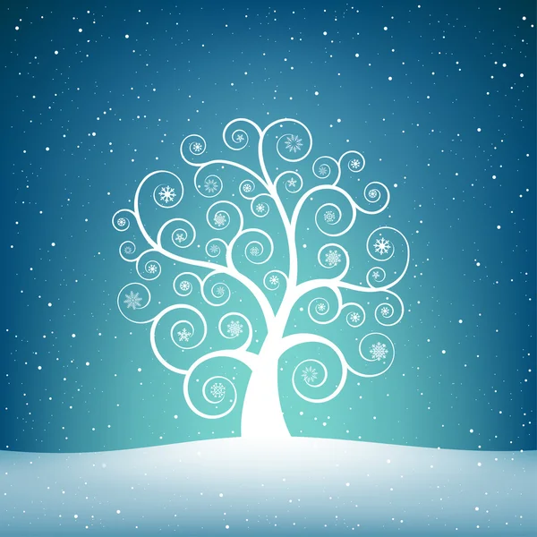 The snow tree — Stock Vector