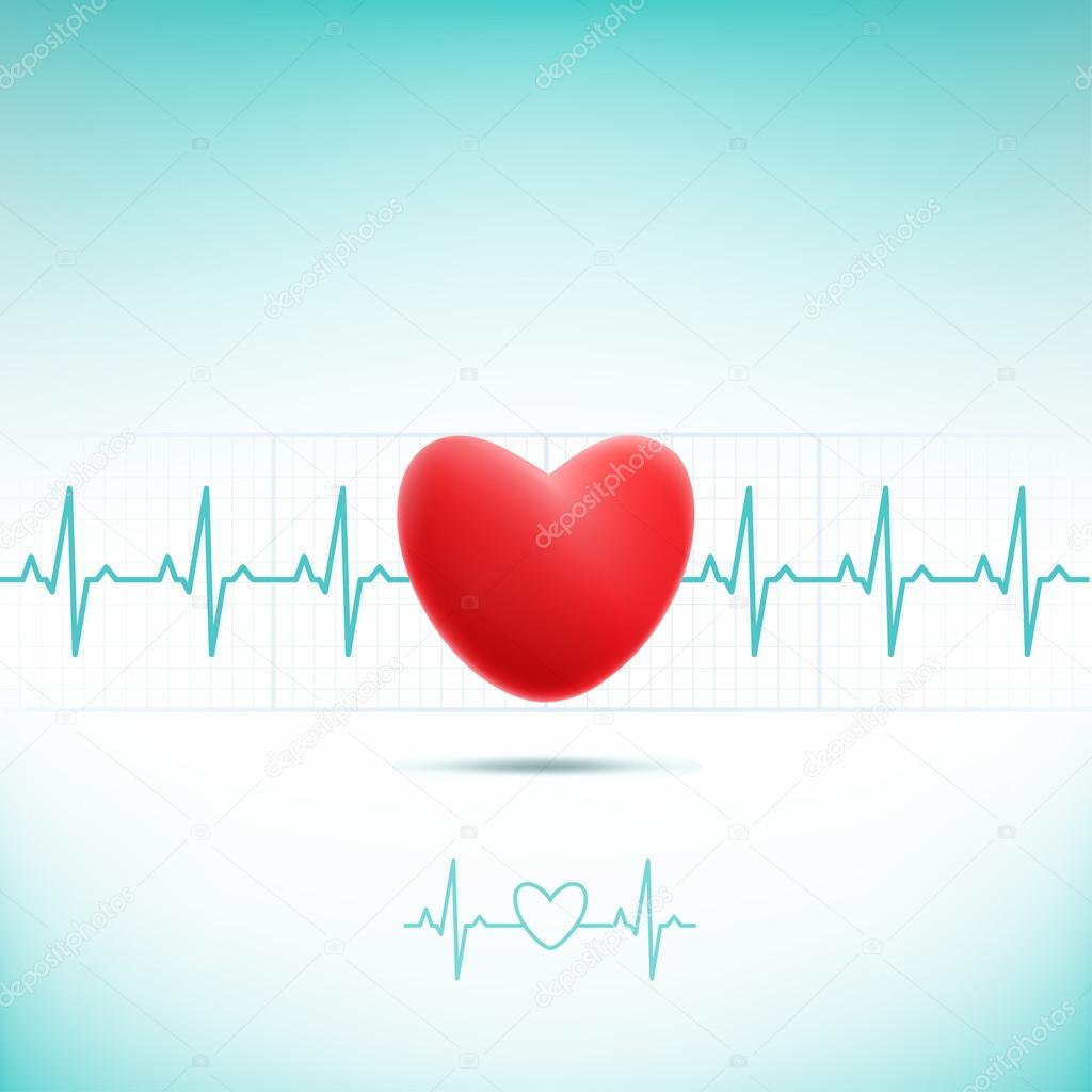 red heart cardiogram