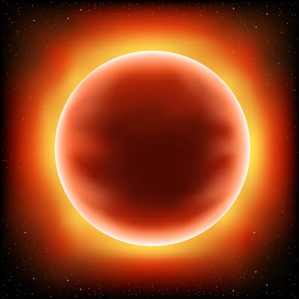 Espacio rojo del sol — Archivo Imágenes Vectoriales