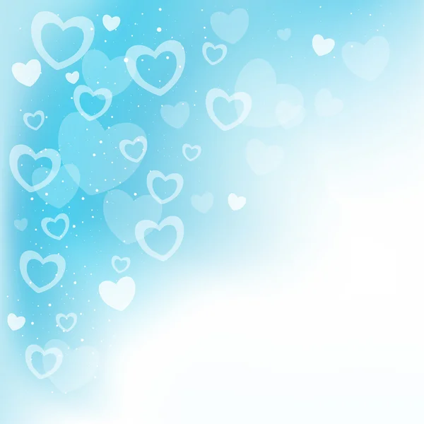 Coeur de rêve fond bleu — Image vectorielle