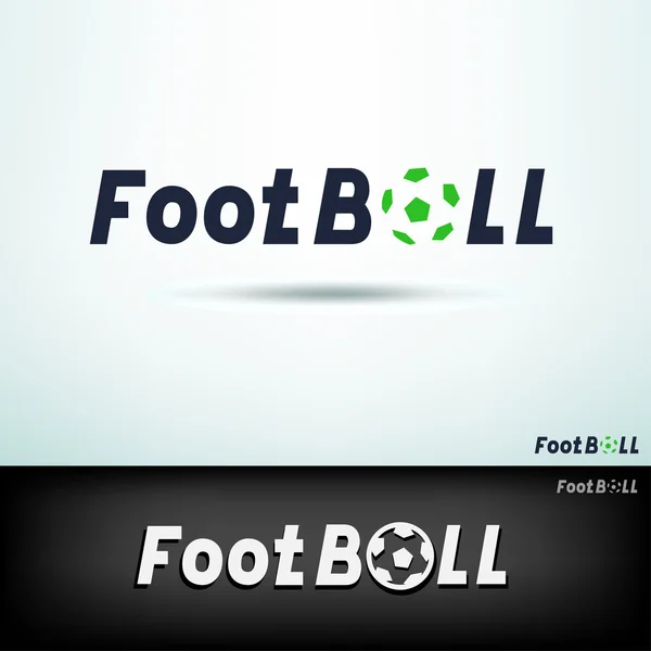 Basit futbol logosu — Stok Vektör