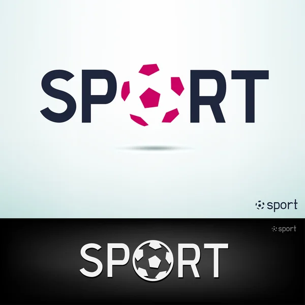 Texte sportif simple — Image vectorielle
