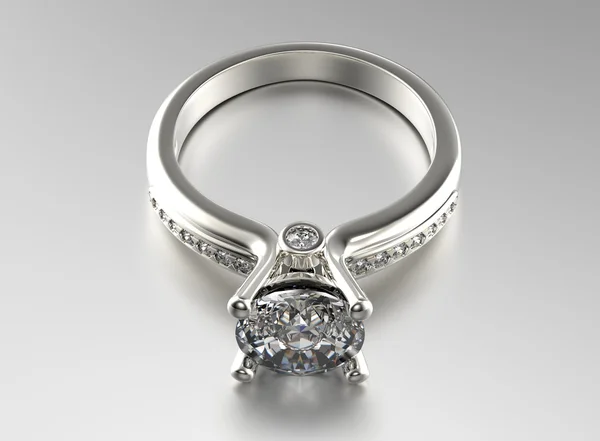 Złoty pierścionek z diamentów — Zdjęcie stockowe