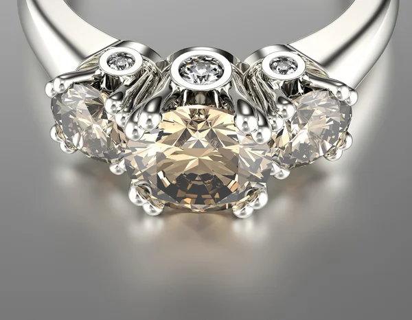 与钻石的订婚戒指。珠宝背景 — 图库照片