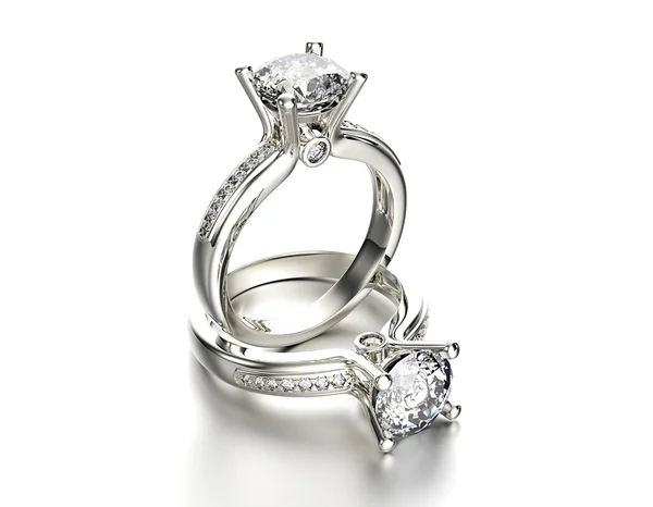 与钻石的订婚戒指 — 图库照片