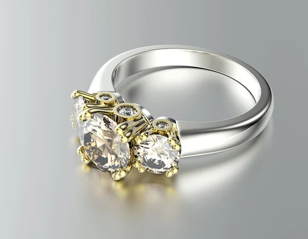 Anello di fidanzamento con diamante — Foto Stock