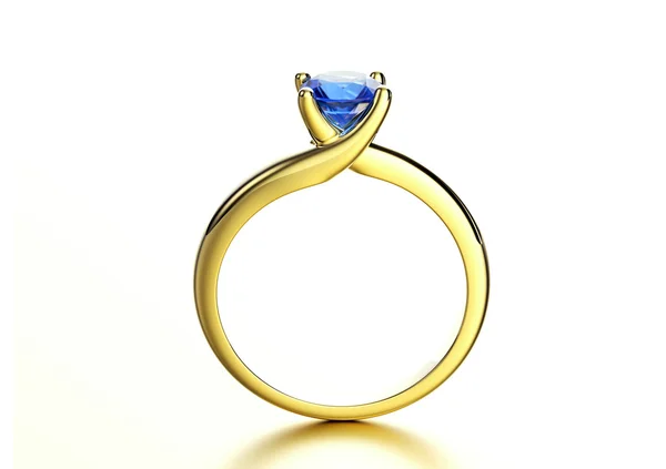 Złoty pierścionek zaręczynowy — Zdjęcie stockowe
