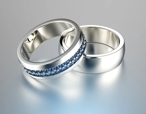 Weddingt Ring met diamant — Stockfoto