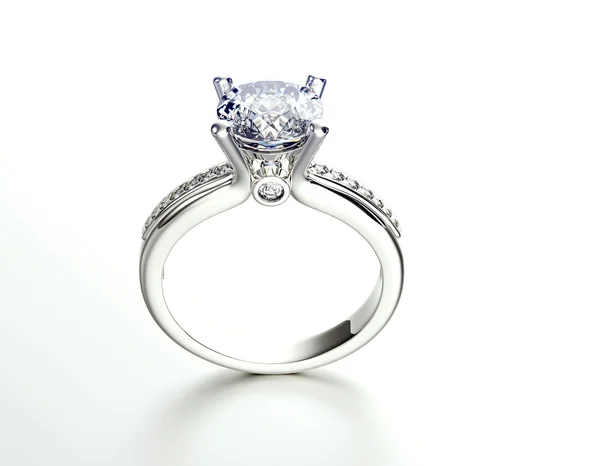 Anello con diamante . — Foto Stock