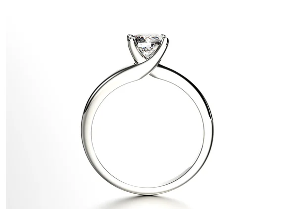 Snubní prsten s diamantem. — Stock fotografie