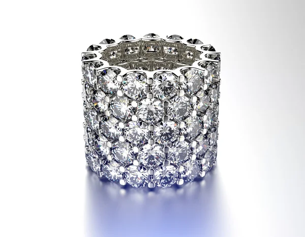 Luxusring mit Diamant. — Stockfoto