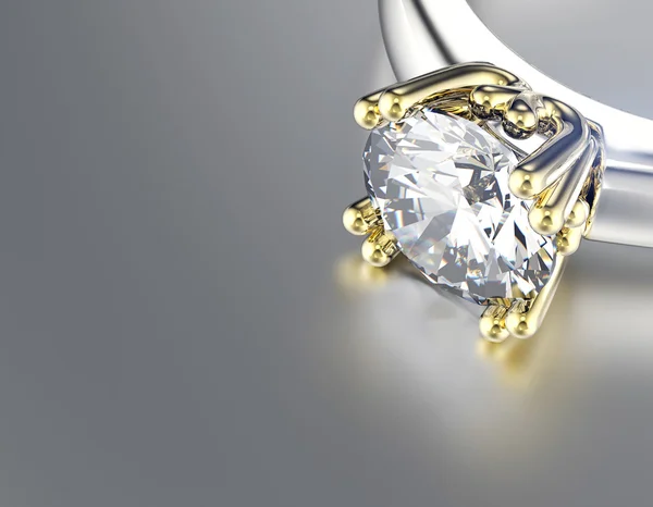 Γαμήλιο δαχτυλίδι με διαμάντι — Φωτογραφία Αρχείου