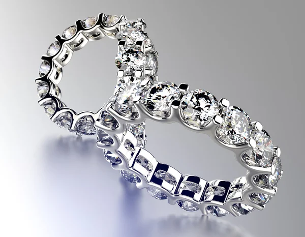 Verlovingsring met diamant — Stockfoto