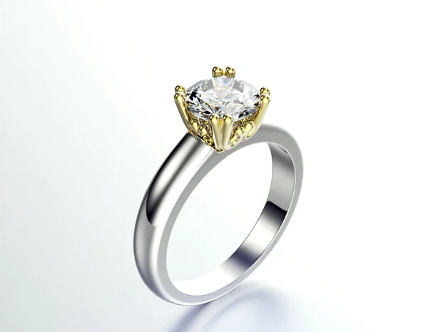 Anello di fidanzamento con diamante . — Foto Stock