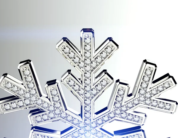 Diamond snowflake — Stock Photo, Image