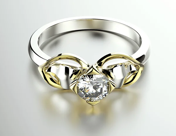 与钻石结婚戒指 — 图库照片
