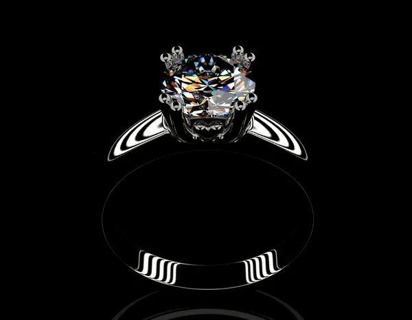 Zásnubní prsten s diamantem — Stock fotografie