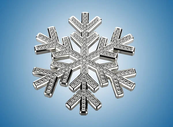 Diamond snowflake — Stock Photo, Image