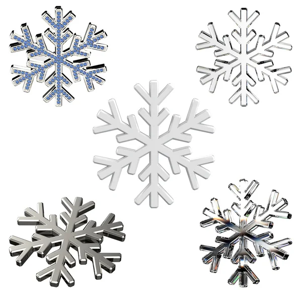 Diamond snowflakes — Stock Photo, Image