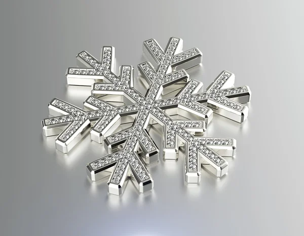 Copo de nieve de diamante — Foto de Stock
