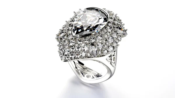 Arany gyűrű, gyémánt — Stock Fotó