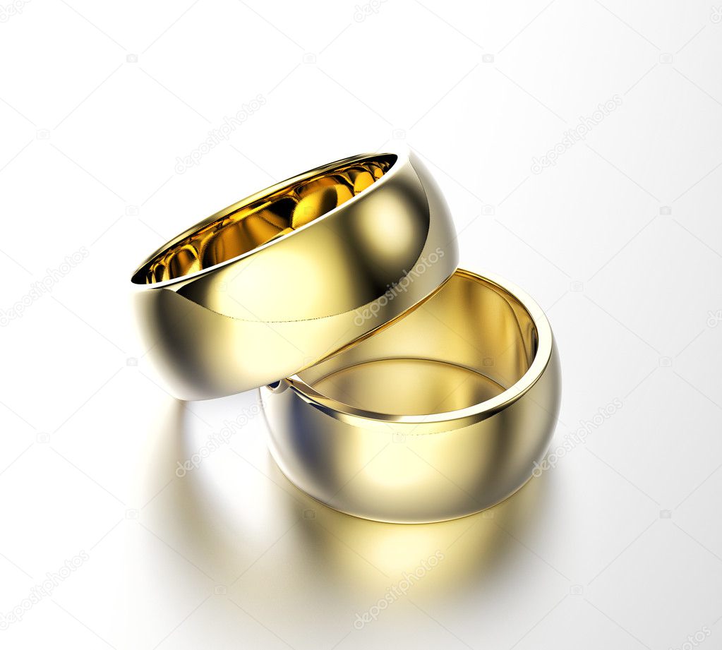 Golden Rings with Diamond