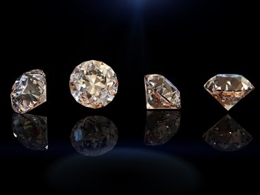 Yuvarlak şekil değerli taşlar.