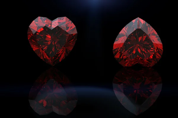 Heart shape gemstones. — Stock Photo, Image