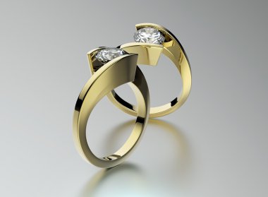 Elmas ile güzel Yüzükler