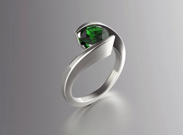 Bellissimo anello con diamante — Foto Stock