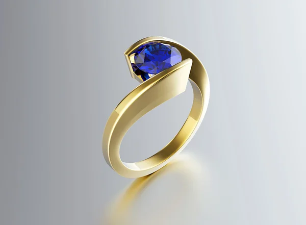 Beautiful ring with diamond — Stock Photo, Image