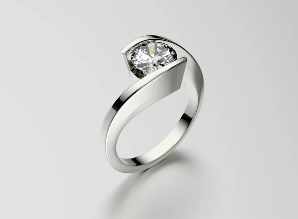 Schöner Ring mit Diamant — Stockfoto