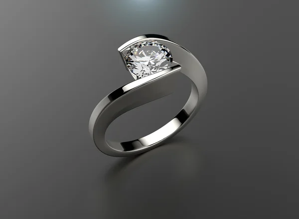 Mooie ring met diamant — Stockfoto