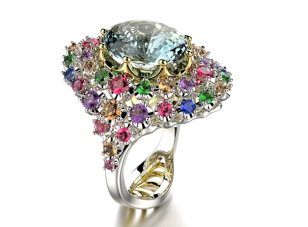 Krásný prsten s diamanty Royalty Free Stock Obrázky