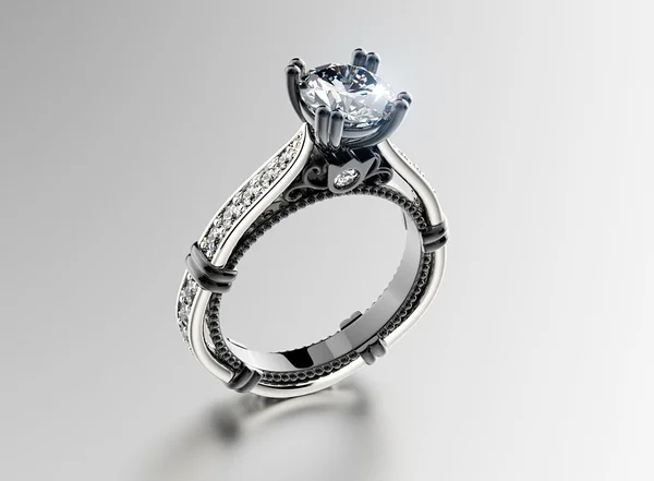다이아몬드와 금 결혼 반지 — 스톡 사진