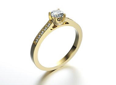 Arany eljegyzési gyűrű gyémánt. ékszer háttér