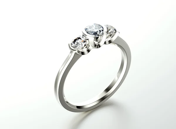 Золотое обручальное кольцо с бриллиантом. Ювелирный фон — стоковое фото