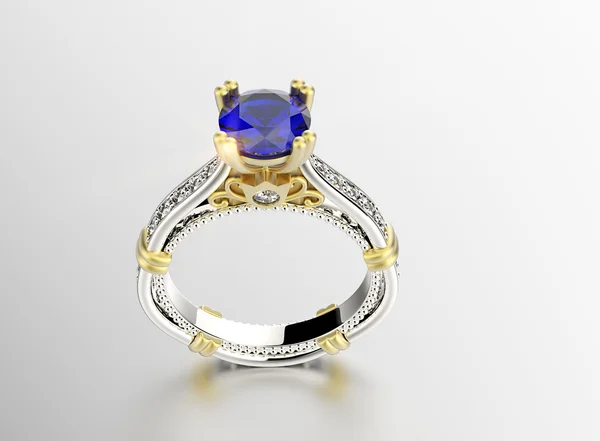 Ring met diamant. sieraden achtergrond — Stockfoto