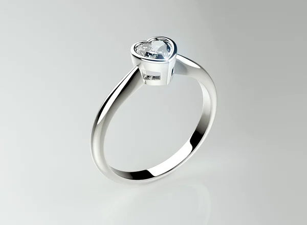 Bílý zlatý prsten — Stock fotografie