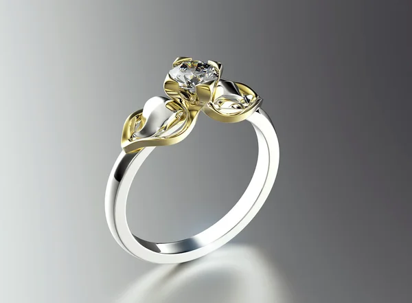 Anello bianco oro — Foto Stock